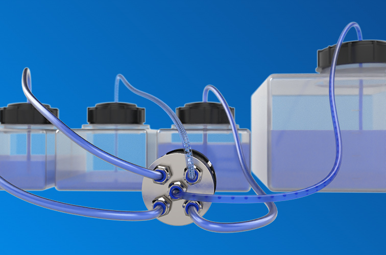 4 channel waste emptying pump